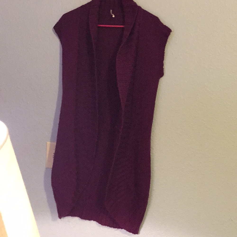 Long purple sweater
